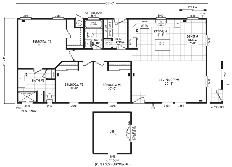 Double Wide Floor Plans - The Home Outlet AZ